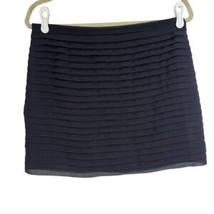Banana Republic Women Skirt Size 6 Dark Gray Tiered Mini Party Cocktail‎
